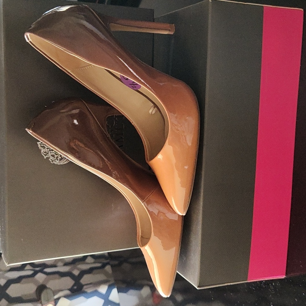 Aldo Tan & Brown Ombre Patent Pumps Heels